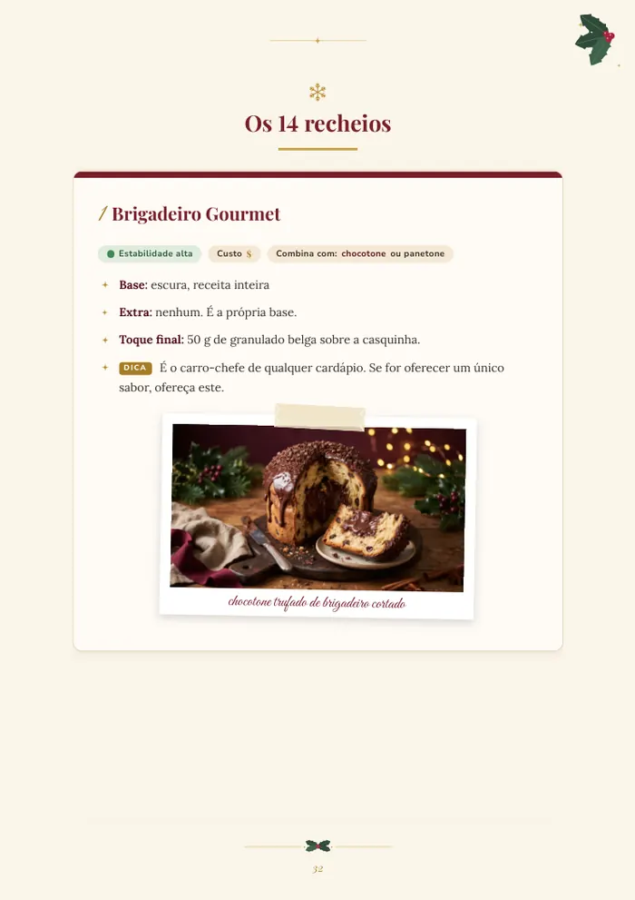 Página de recheios da apostila